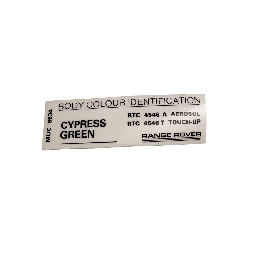 Body Colour Label (cypress Green) MUC6634